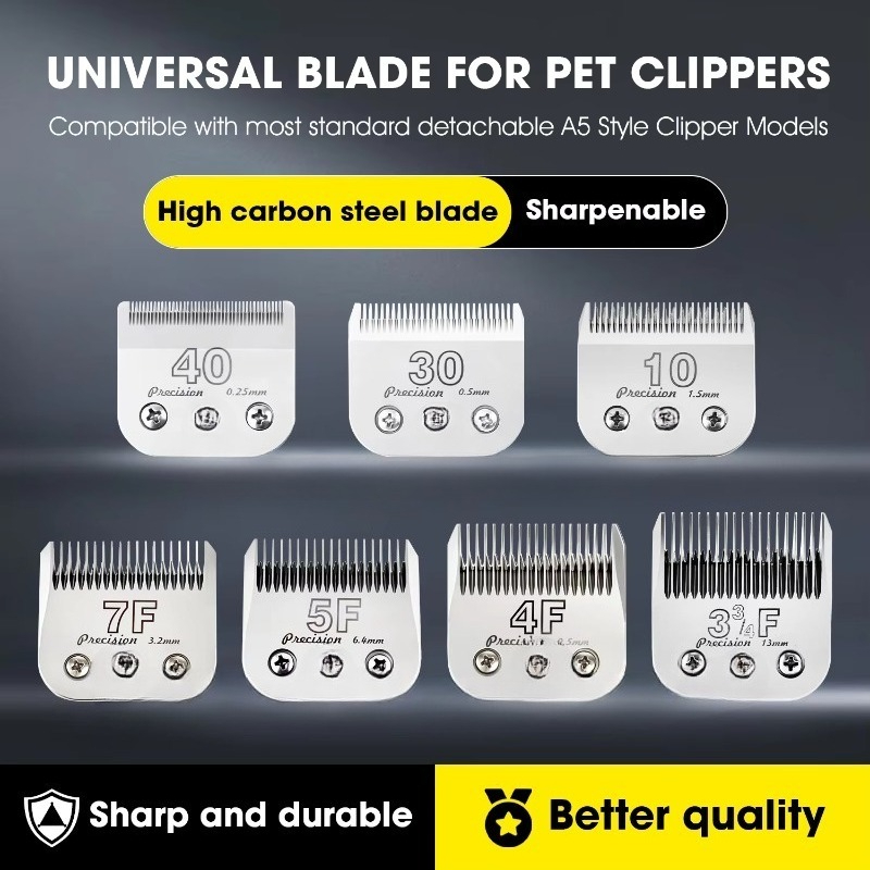 Dog Grooming Clippers - Cuchillas para Cortadora A5, 10 Unidades