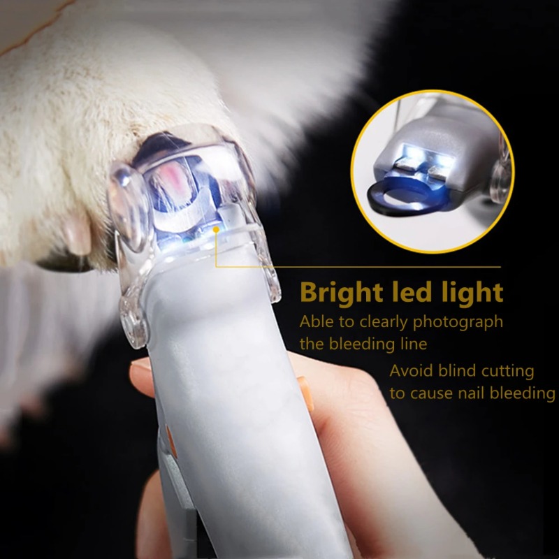 Dog Grooming Clippers - Cortauñas para mascotas con luz LED,