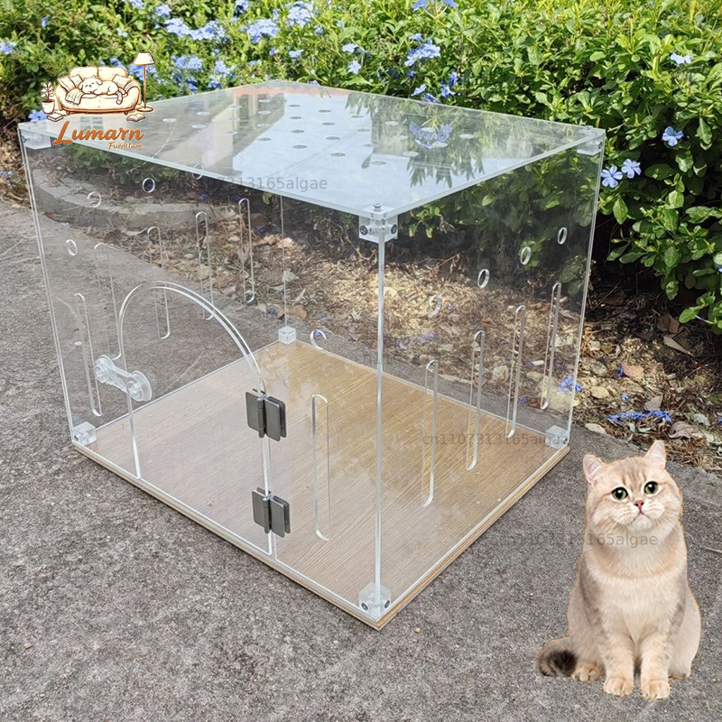 Pet Supplies In Store - Jaula Transparente de Acrílico para Gatos,