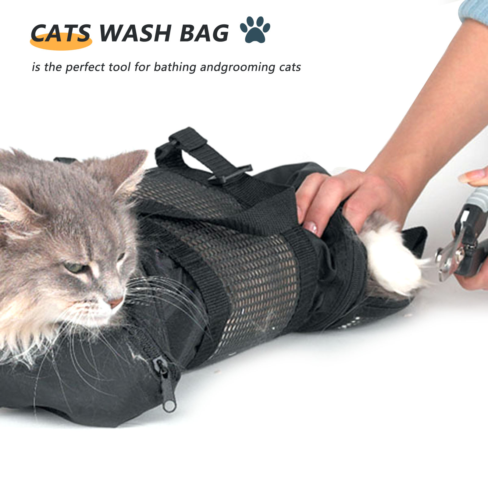 Pet Supplies Nail Trim - Bolsa de malla para baño y