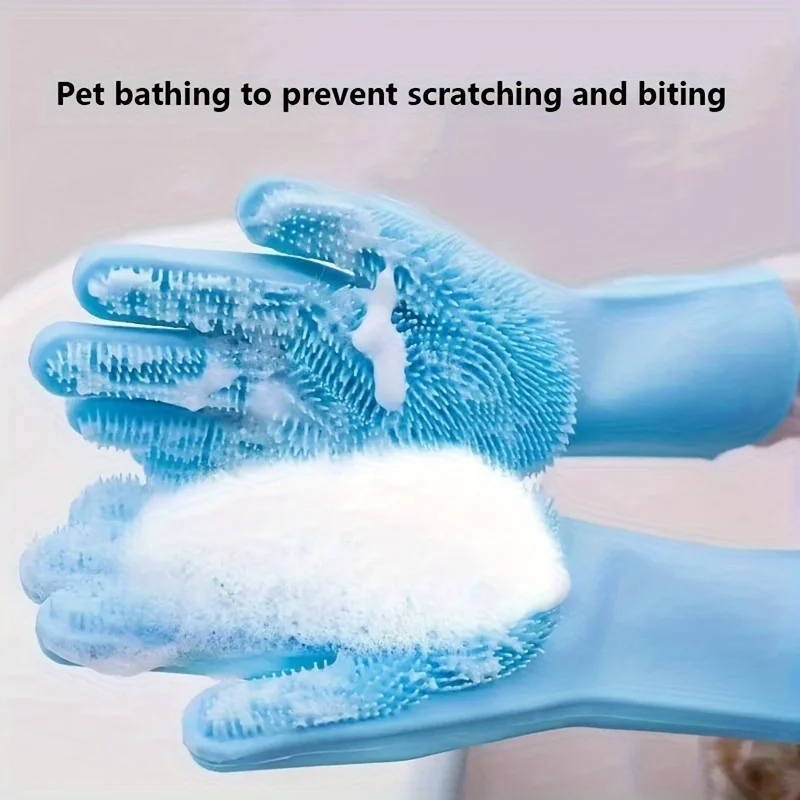 Pet Supplies Grooming - Guantes Multifuncionales de Silicona para el