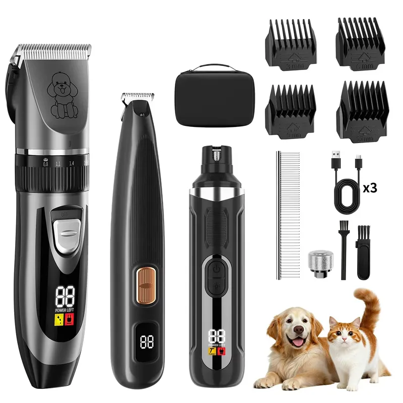 Dog Grooming Clippers - Kit de Cortadora de Pelo Inalámbrica